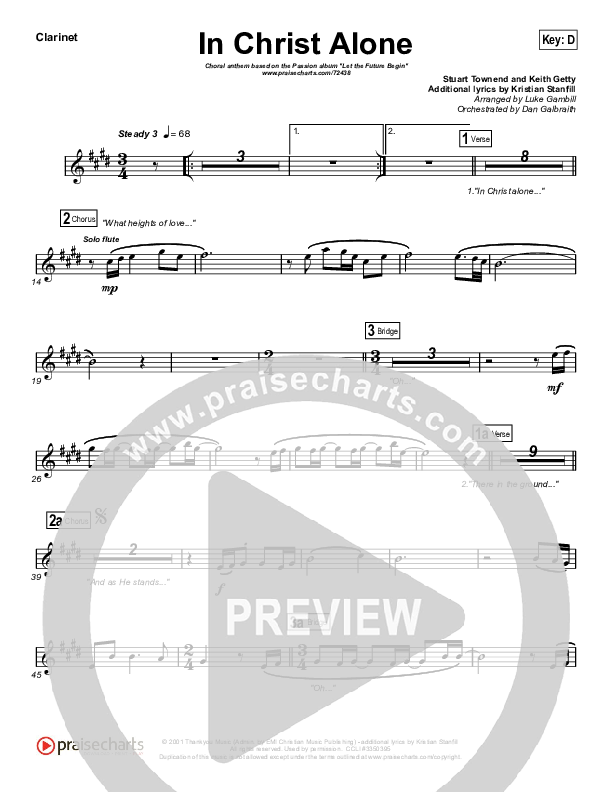 In Christ Alone (Choral Anthem SATB) Wind Pack (Kristian Stanfill / Passion / Arr. Luke Gambill)