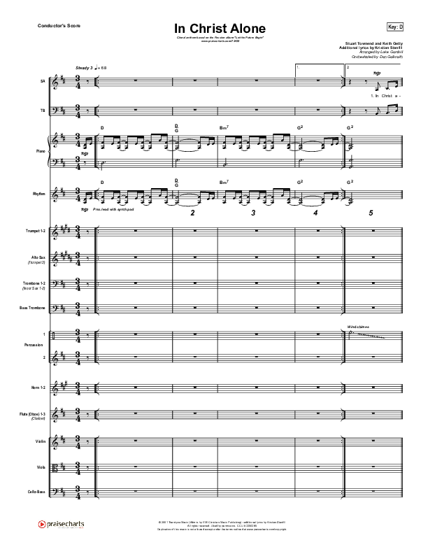 In Christ Alone (Choral Anthem SATB) Conductor's Score (Kristian Stanfill / Passion / Arr. Luke Gambill)