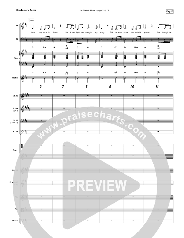 In Christ Alone (Choral Anthem SATB) Conductor's Score (Kristian Stanfill / Passion / Arr. Luke Gambill)