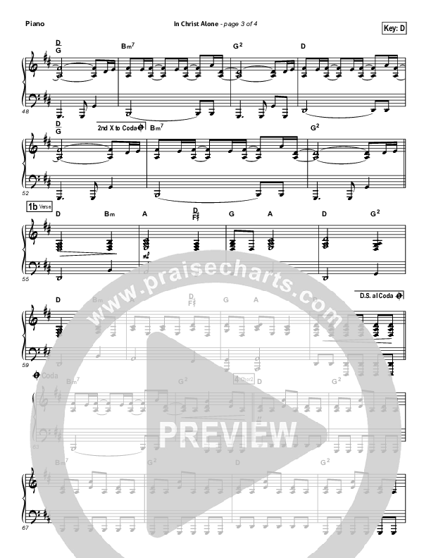 In Christ Alone (Choral Anthem SATB) Piano Sheet (Kristian Stanfill / Passion / Arr. Luke Gambill)