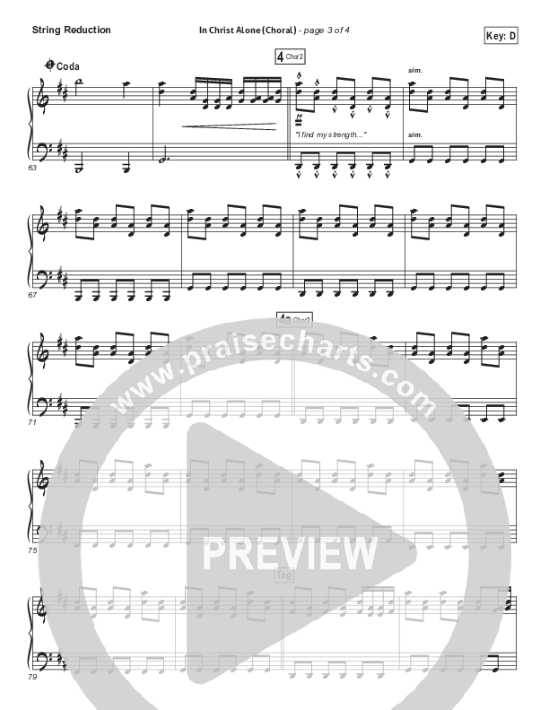 In Christ Alone (Choral Anthem SATB) String Pack (Kristian Stanfill / Passion / Arr. Luke Gambill)