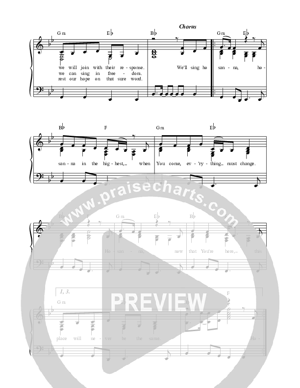 Hosanna Choir Sheet (SATB) (Casey J)