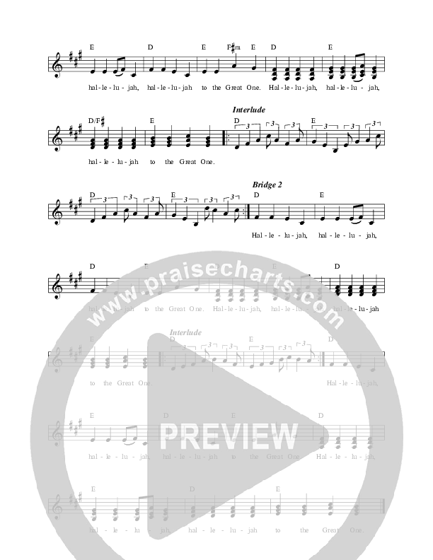 1000 Hallelujahs Lead Sheet (Casey J)