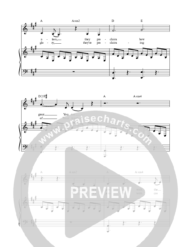 Creation Testifies Piano/Vocal (Casey J)