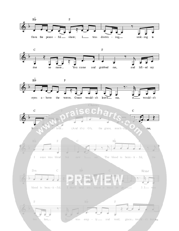 Grace Wouldn't Leave Me Lead Sheet (Casey J)