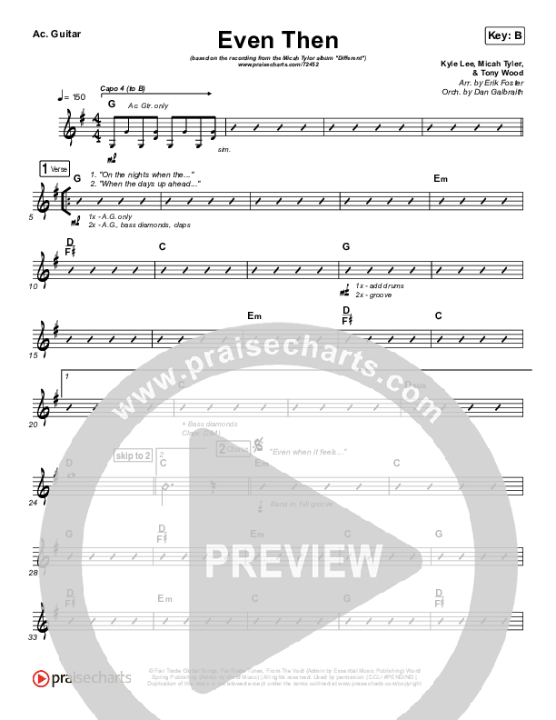 Even Then Acoustic Guitar (Micah Tyler)