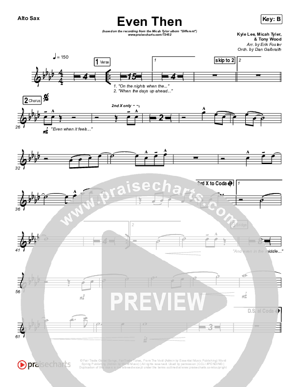 Even Then Alto Sax (Micah Tyler)