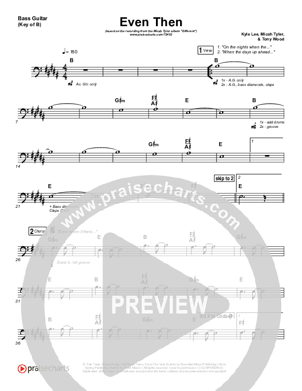 Even Then Bass Guitar (Micah Tyler)