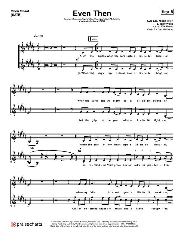 Even Then Choir Vocals (SATB) (Micah Tyler)