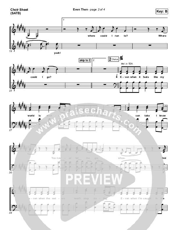 Even Then Choir Sheet (SATB) (Micah Tyler)