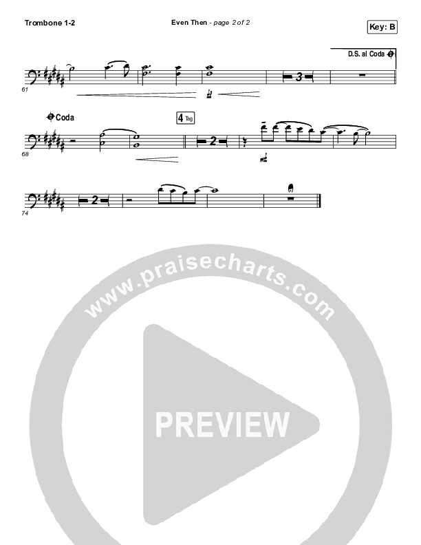 Even Then Trombone 1/2 (Micah Tyler)