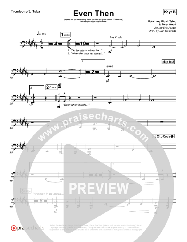 Even Then Trombone 3/Tuba (Micah Tyler)