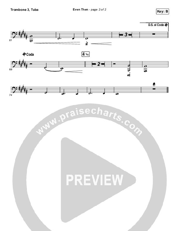 Even Then Trombone 3/Tuba (Micah Tyler)