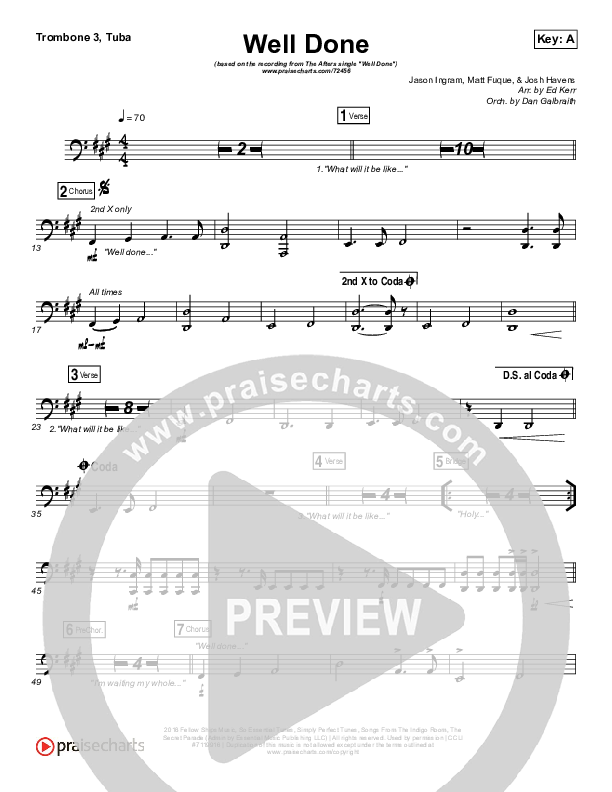 Well Done Trombone 3/Tuba (The Afters)