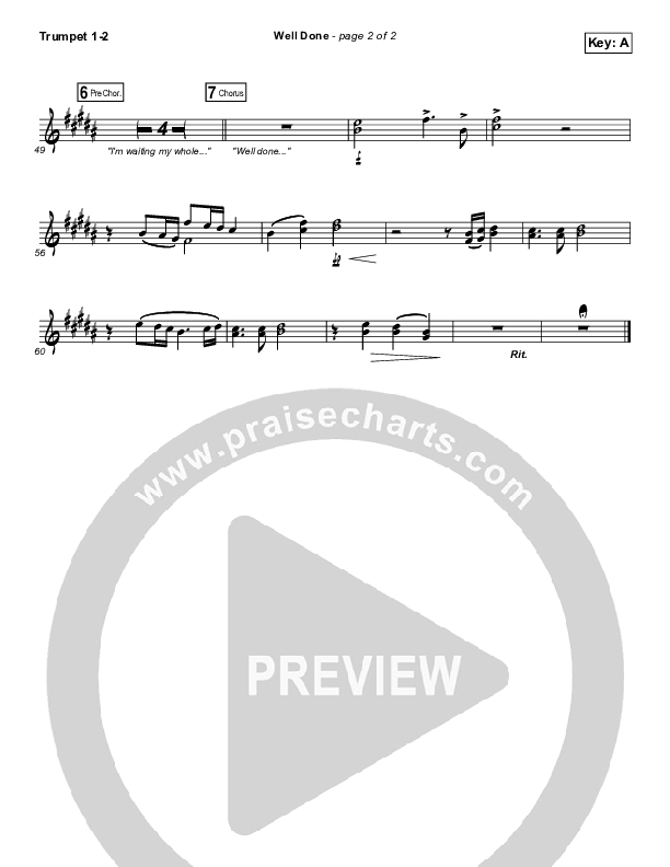 Well Done Trumpet 1,2 (The Afters)