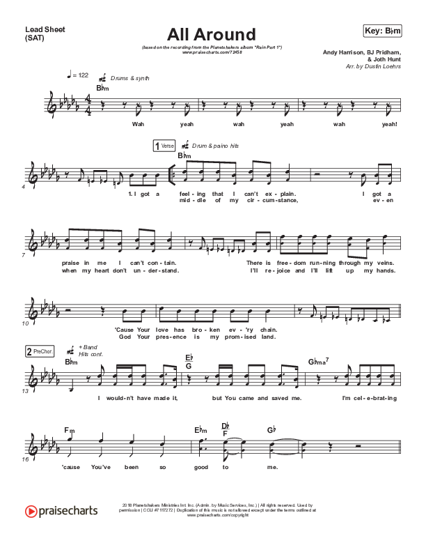 All Around Lead Sheet (SAT) (Planetshakers)