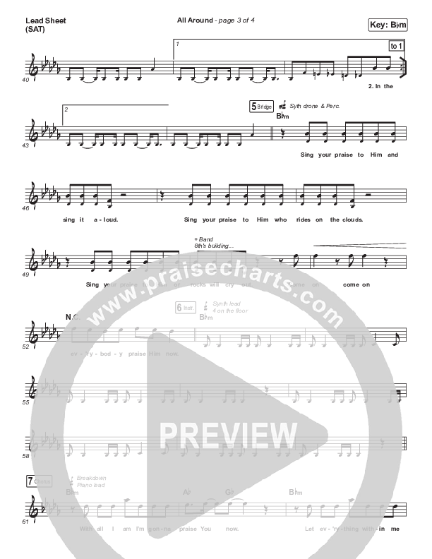 All Around Lead Sheet (SAT) (Planetshakers)