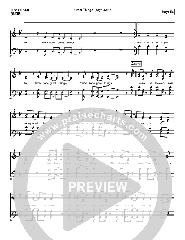 Great Things Choir Vocals (SATB) (Phil Wickham)