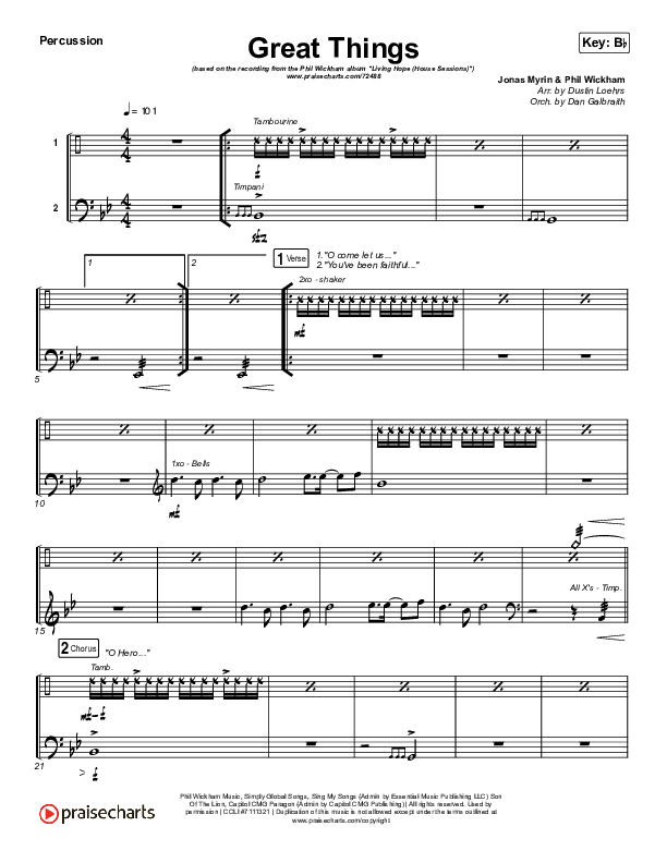 Great Things Percussion (Phil Wickham)