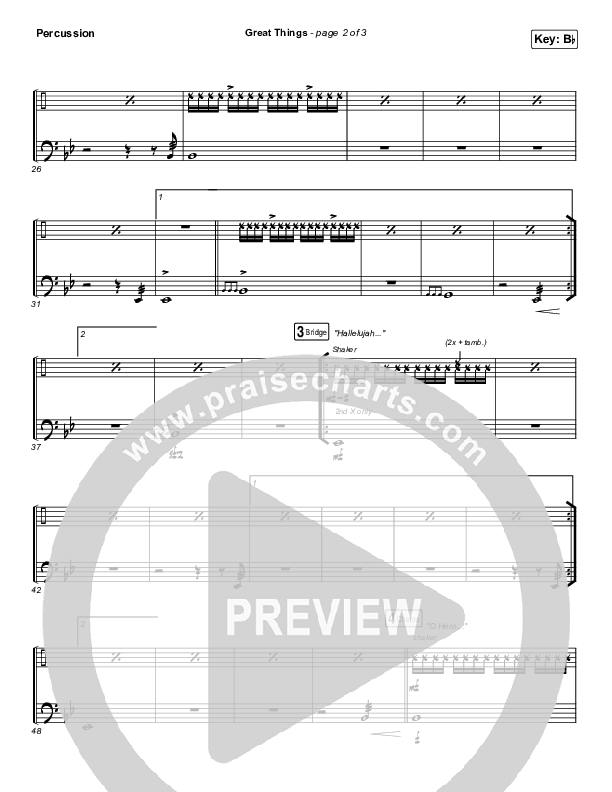 Great Things Percussion (Phil Wickham)