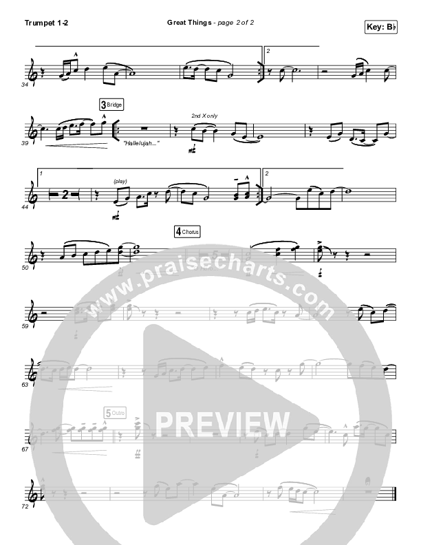 Great Things Trumpet 1,2 (Phil Wickham)