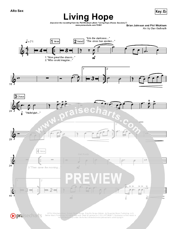 Living Hope Alto Sax (Phil Wickham)