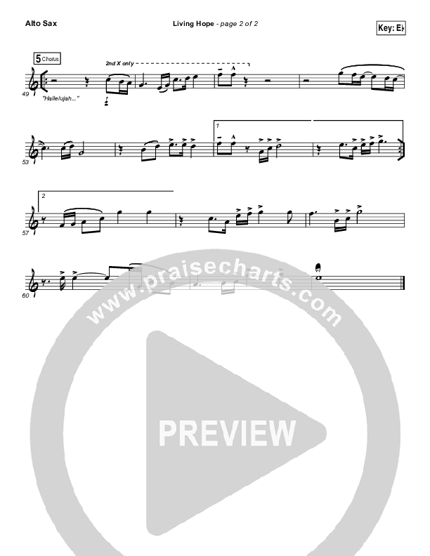 Living Hope Alto Sax (Phil Wickham)