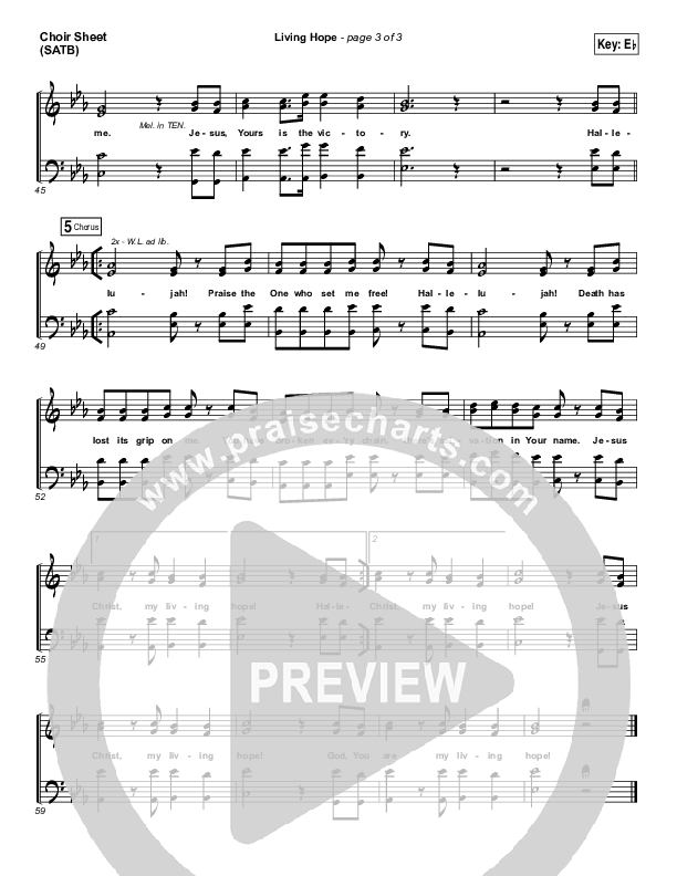 Living Hope Choir Vocals (SATB) (Phil Wickham)