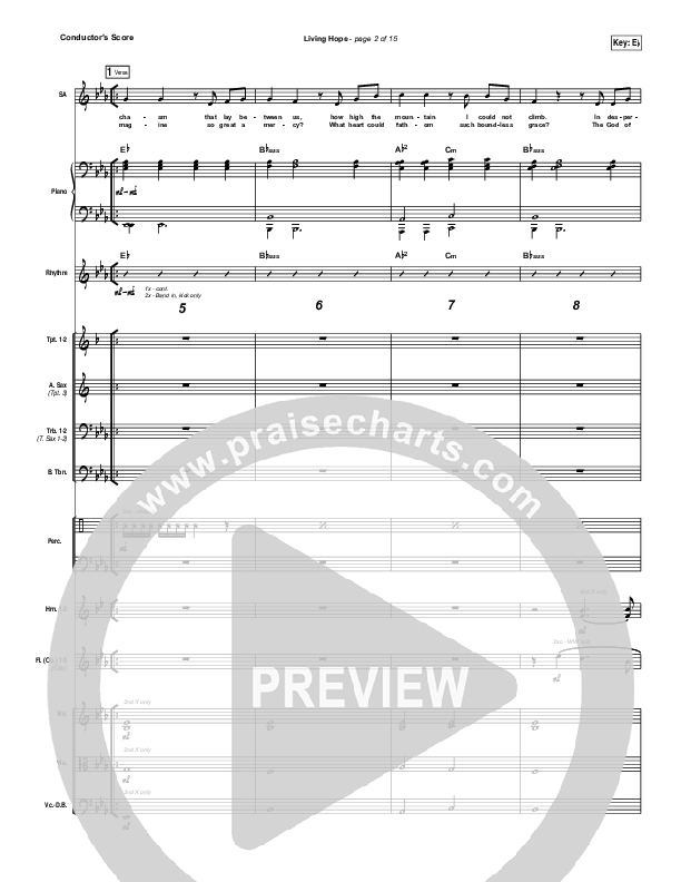 Living Hope Conductor's Score (Phil Wickham)