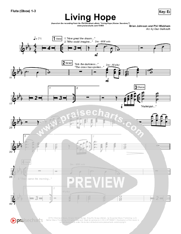 Living Hope Flute/Oboe 1/2/3 (Phil Wickham)