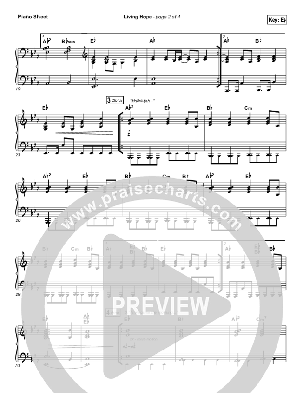 Living Hope Piano Sheet (Phil Wickham)