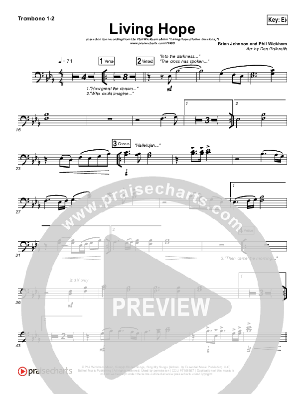 Living Hope Trombone 1/2 (Phil Wickham)