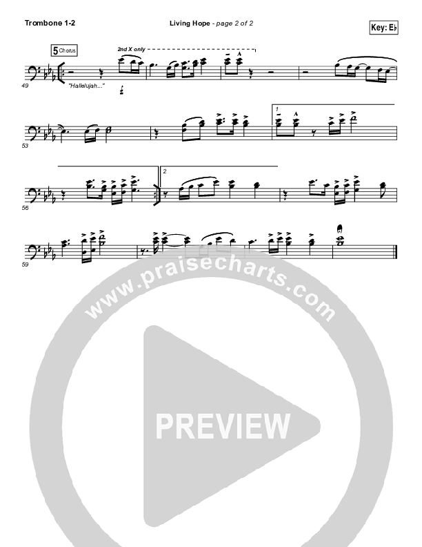 Living Hope Trombone 1/2 (Phil Wickham)