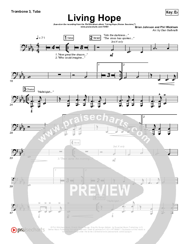 Living Hope Trombone 3/Tuba (Phil Wickham)
