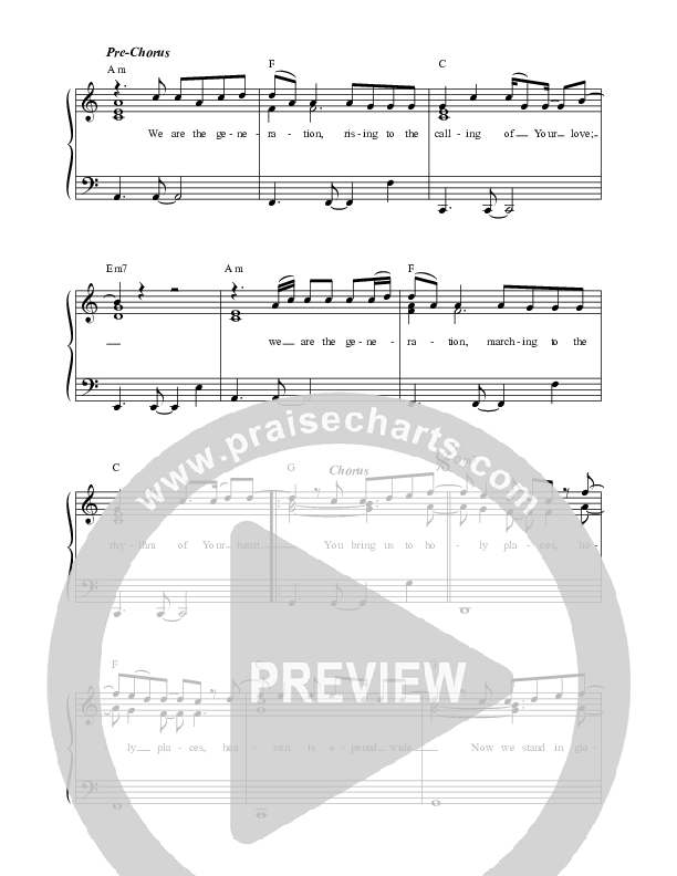Holy Places Lead Sheet (Corey Voss / Madison Street Worship / Harley Rowell)