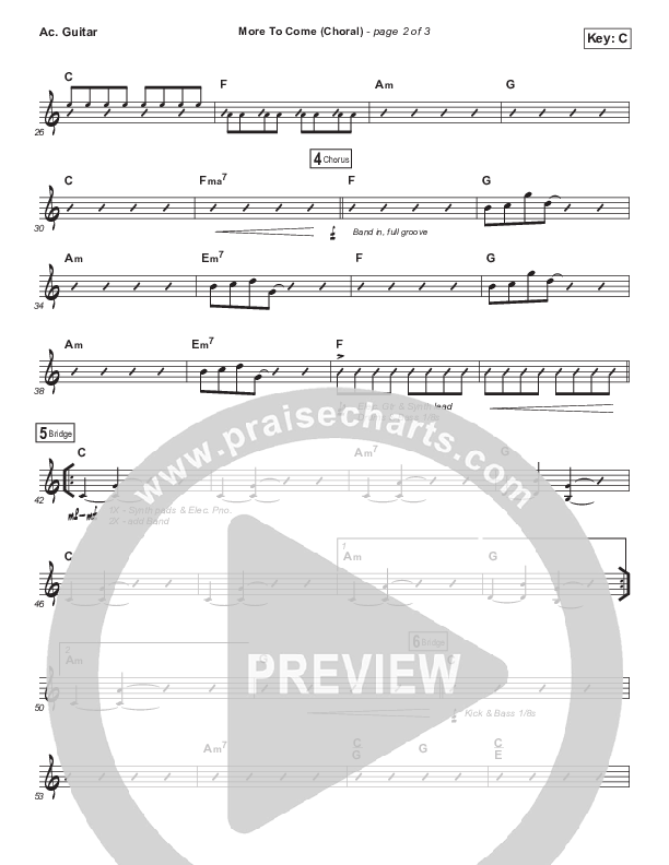 More To Come (Choral Anthem SATB) Acoustic Guitar (Passion / Kristian Stanfill / Arr. Luke Gambill)