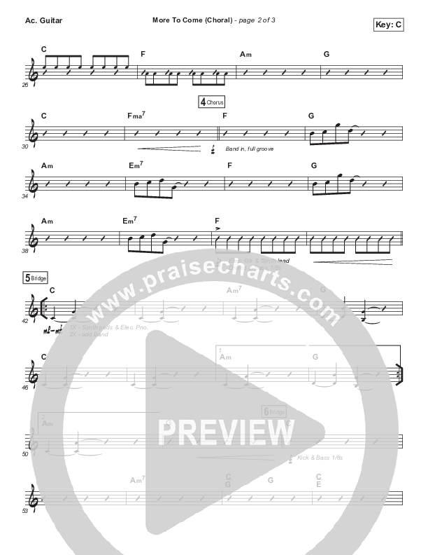 More To Come (Choral Anthem SATB) Acoustic Guitar (Passion / Kristian Stanfill / Arr. Luke Gambill)