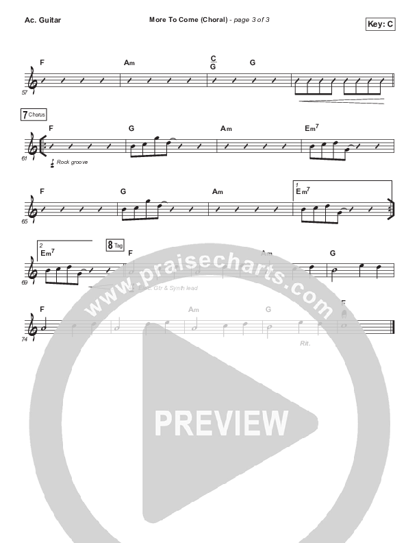 More To Come (Choral Anthem SATB) Acoustic Guitar (Passion / Kristian Stanfill / Arr. Luke Gambill)