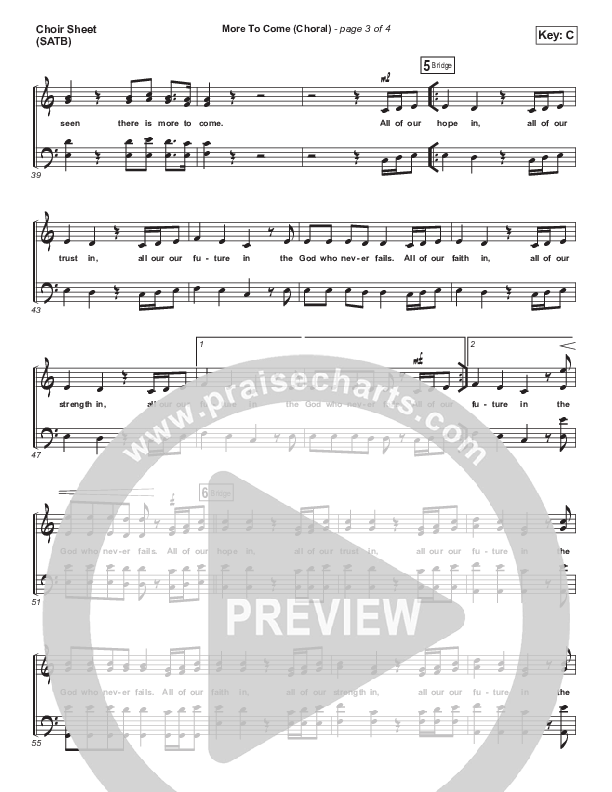 More To Come (Choral Anthem SATB) Choir Vocals (SATB) (Passion / Kristian Stanfill / Arr. Luke Gambill)