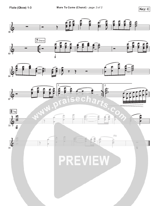 More To Come (Choral Anthem SATB) Flute/Oboe 1/2/3 (Passion / Kristian Stanfill / Arr. Luke Gambill)