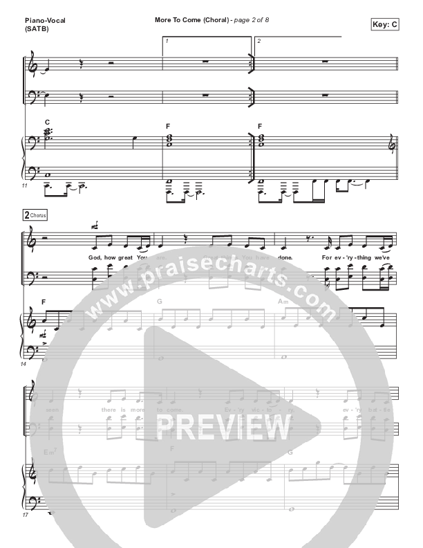 More To Come (Choral Anthem SATB) Piano/Vocal (SATB) (Passion / Kristian Stanfill / Arr. Luke Gambill)
