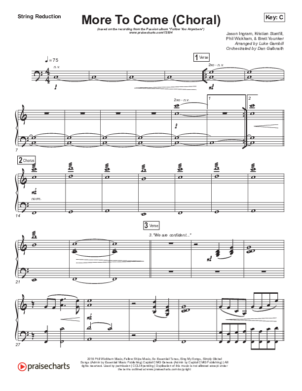 More To Come (Choral Anthem SATB) Synth Strings (Passion / Kristian Stanfill / Arr. Luke Gambill)