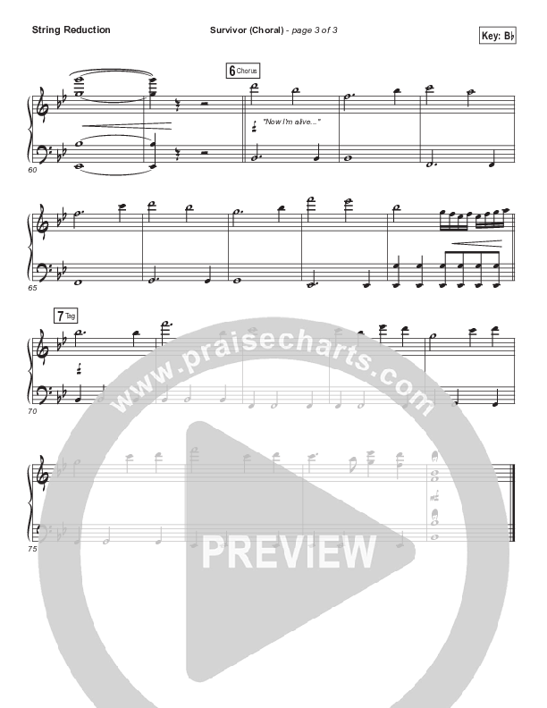 Survivor (Choral Anthem SATB) Synth Strings (Zach Williams / Arr. Luke Gambill)