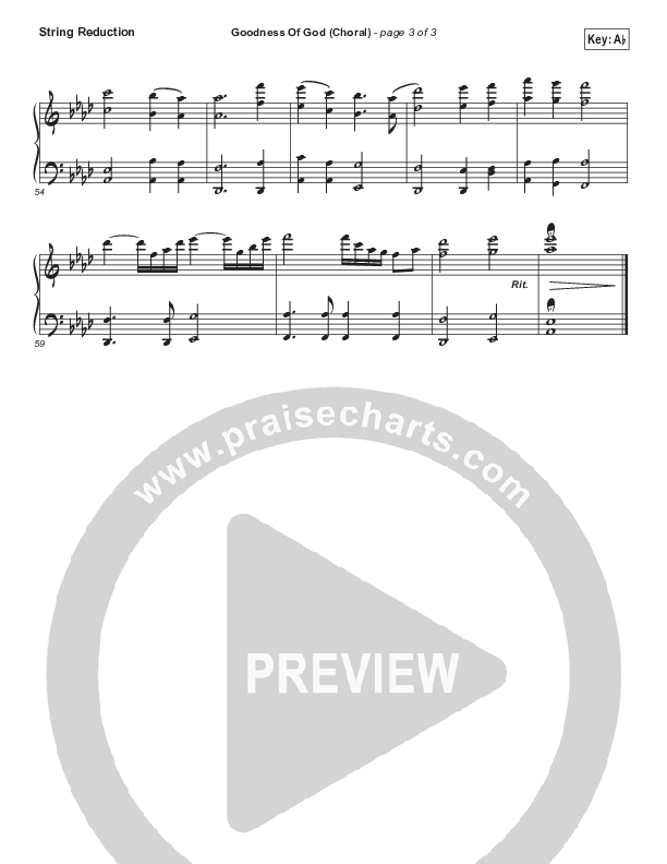 Goodness Of God (Choral Anthem SATB) Synth Strings (Bethel Music / Arr. Luke Gambill)