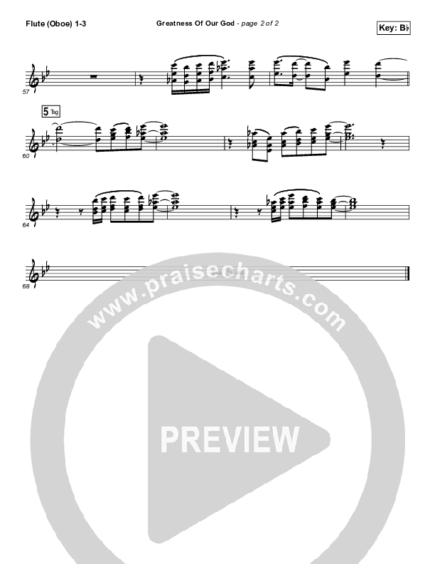 Greatness Of Our God Flute/Oboe 1/2/3 (Newsboys)