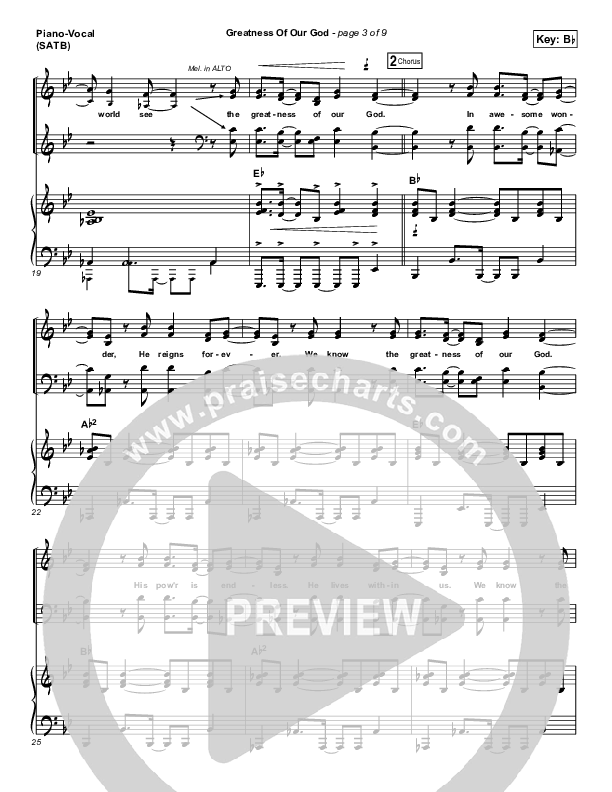 Greatness Of Our God Piano/Vocal (SATB) (Newsboys)