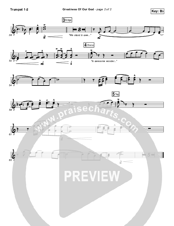 Greatness Of Our God Trumpet 1,2 (Newsboys)