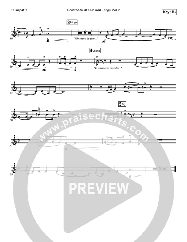 Greatness Of Our God Trumpet 3 (Newsboys)