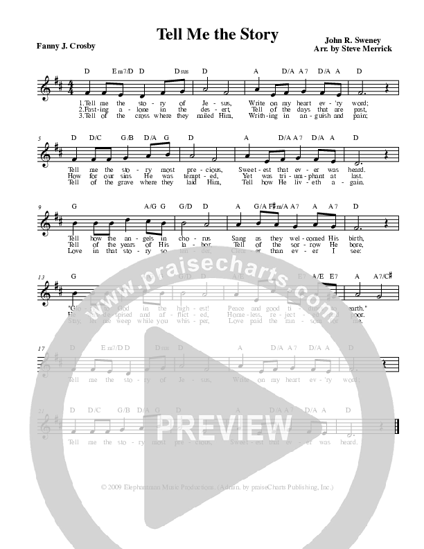 Tell Me The Story Lead Sheet (Stephen Merrick)