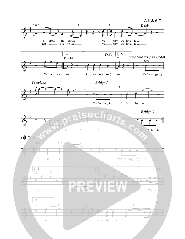 Across the Earth Lead Sheet (Corey Voss / Madison Street Worship)